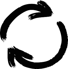 黑色循环箭头素材