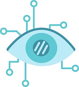 创意眼睛大数据科技矢量图