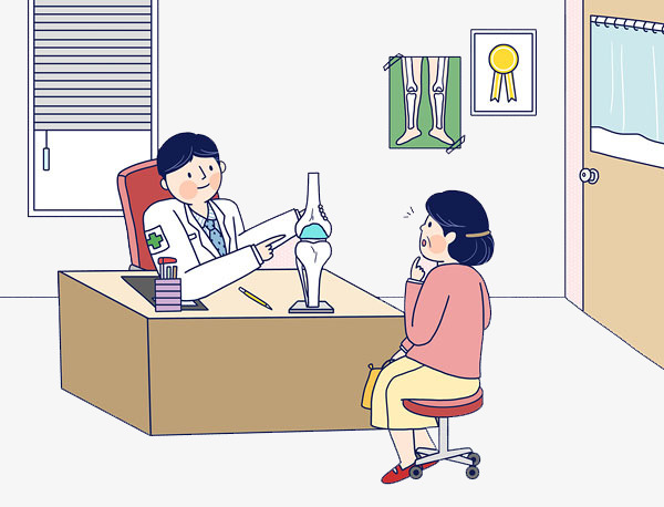 手绘前去看骨骼医生骨髓