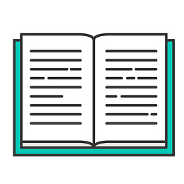 一本扁平化的打开的书