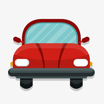 红色的汽车车辆设计aipng卡通红色跑车正面psd源文件psdpng2009年道奇