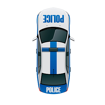 警车车辆俯视图设计