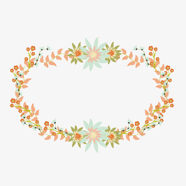 唯美花卉创意边框