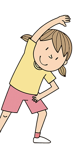 矢量做操的小女孩