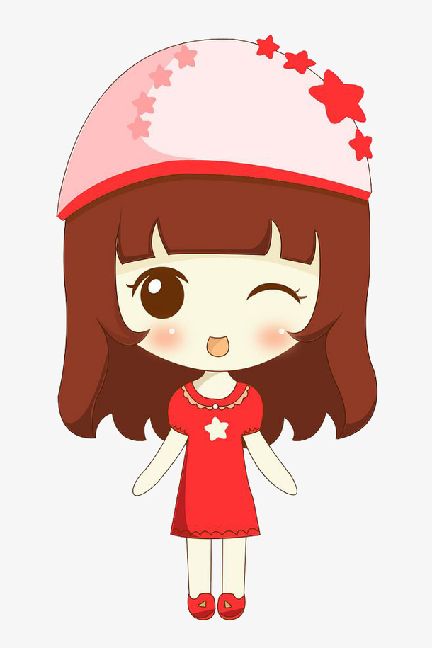 卡通女孩免抠素材免费下载_觅元素51yuansu.com