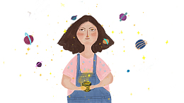免抠卡通手绘幻想的女孩