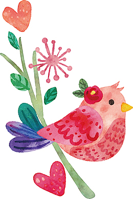 手绘小鸟矢量图下载