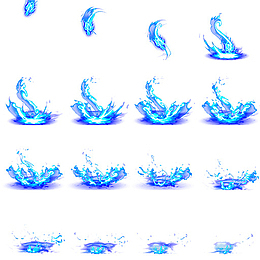 蓝色水流特效