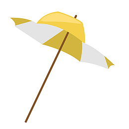 卡通太阳伞矢量图下载
