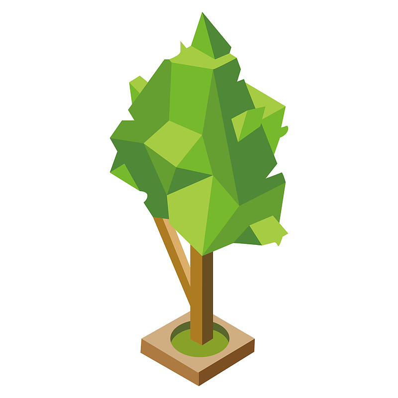 一棵立体的3D树模型