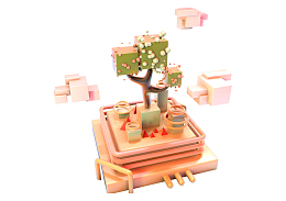 电商C4D模型背景