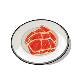 手绘肉类设计素材