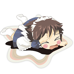 卡通睡觉做噩梦的小女孩