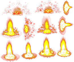 红色爆炸火焰特效