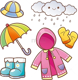 卡通雨具矢量EPS
