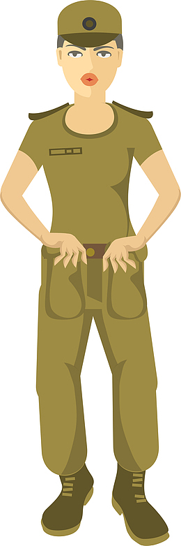 卡通人物军人