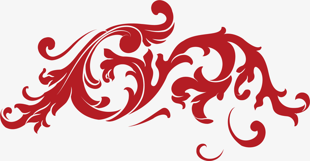 花纹红色装饰边条