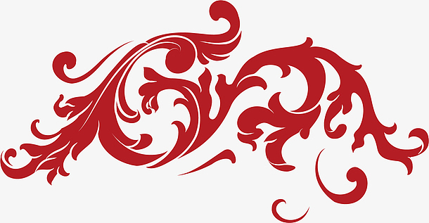 花纹红色装饰边条