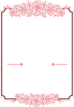 粉色线条山茶边框