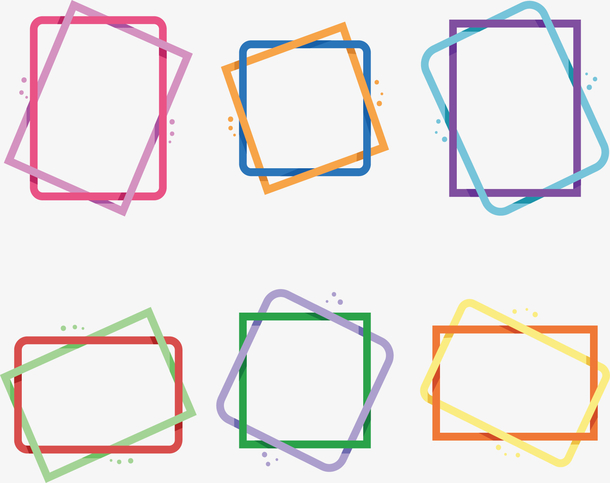 彩色嵌套线条边框