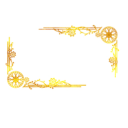 潮流烫金花纹免抠图