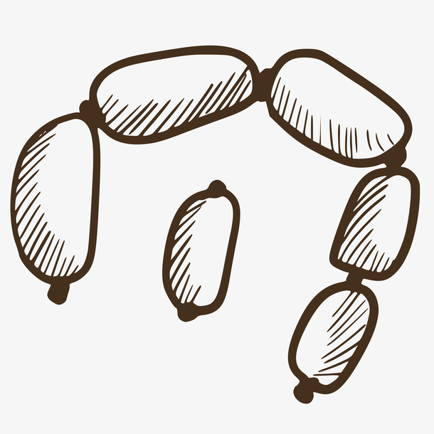 素描香肠矢量素材