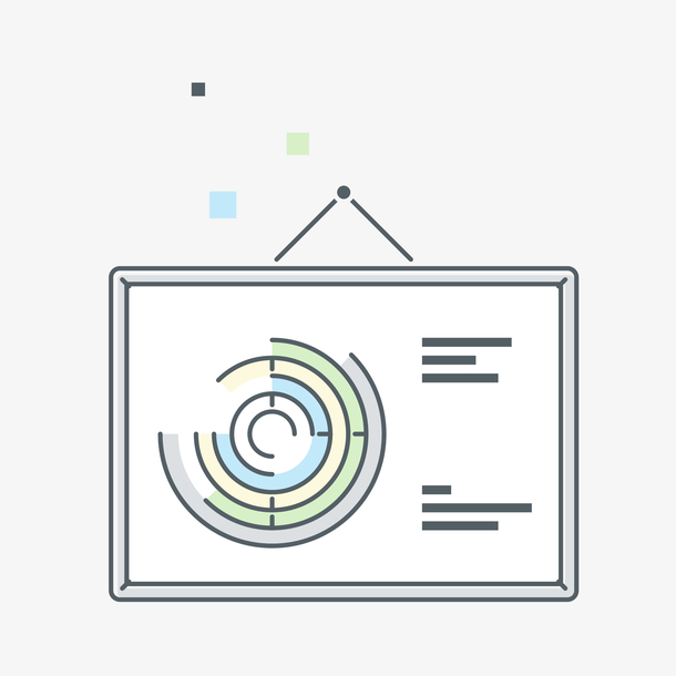 矢量卡通手绘白板指标