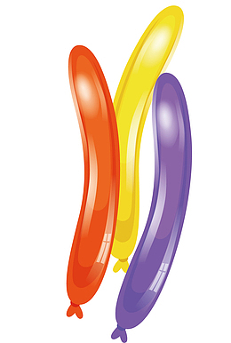 矢量图长条的气球