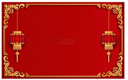 红色猪年新年海报边框矢量装饰