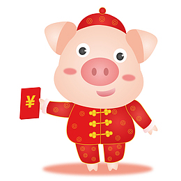 猪年送福矢量素材