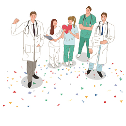 医护人员矢量插画