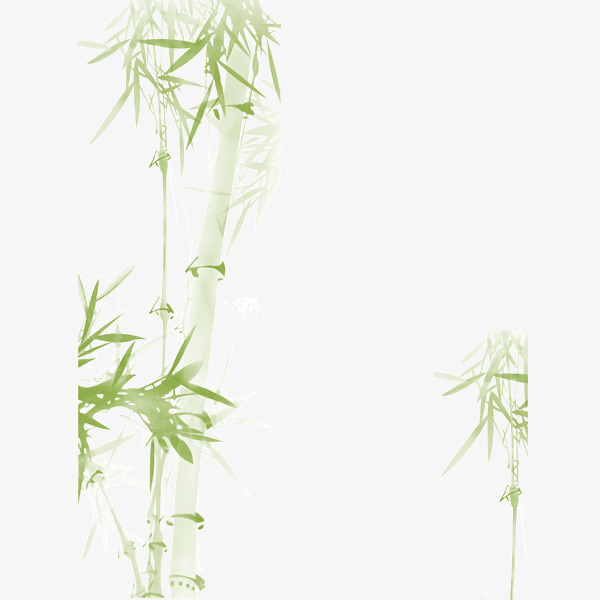 手绘水彩画斑竹素材