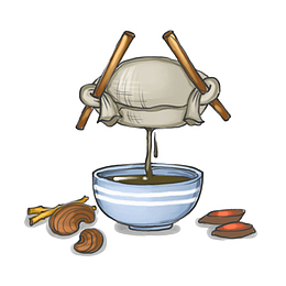 中药和药汤卡通插画