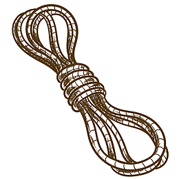 手绘绳索素描png