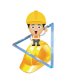 卡通可爱工人插画免抠