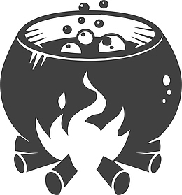 煮沸的大锅插画设计