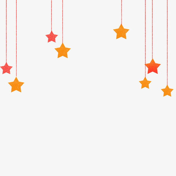 卡通悬挂星星装饰