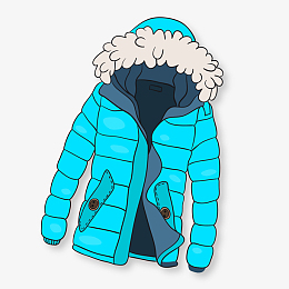 矢量手绘冬季服装元素