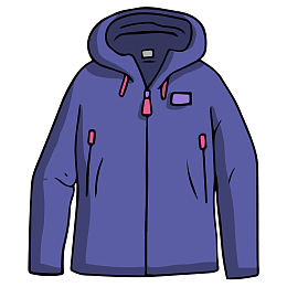 矢量手绘冬季保暖服装元素