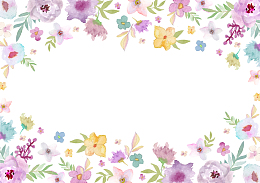 手绘多彩花朵花瓣