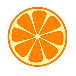 卡通橙子水果设计