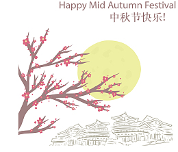 中国风中秋节之夜