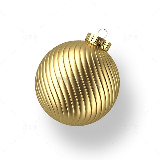 一个金色的圣诞树装饰