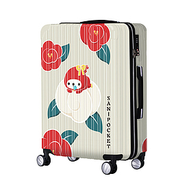 卡通可爱花朵拉杆箱实物图