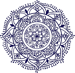 深蓝色宗教曼陀罗