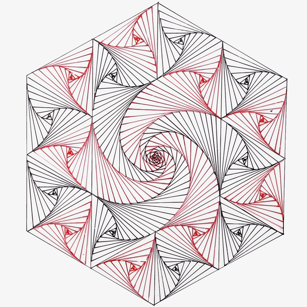 矢量六边形花纹