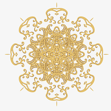 新年回形纹花纹矢量免抠图