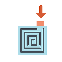 蓝色方形迷宫元素