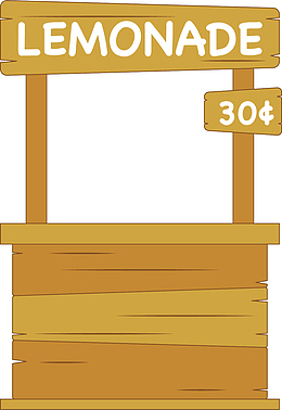 木质空荡的矢量小摊