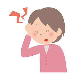 一个感冒的小孩子不舒服免扣矢量